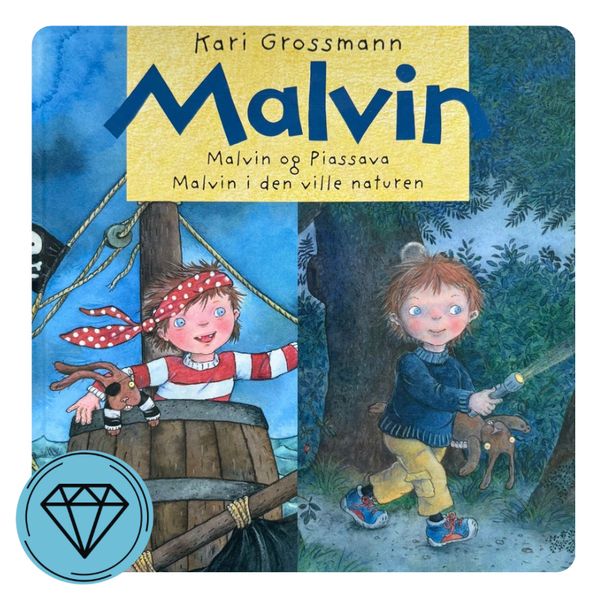 To bildebøker om Malvin 