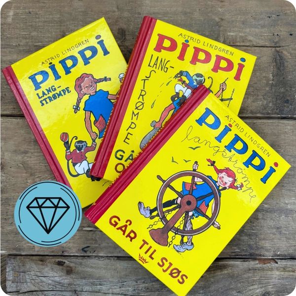 Tre sm&aring; b&oslash;ker om Pippi Langstr&oslash;mpe